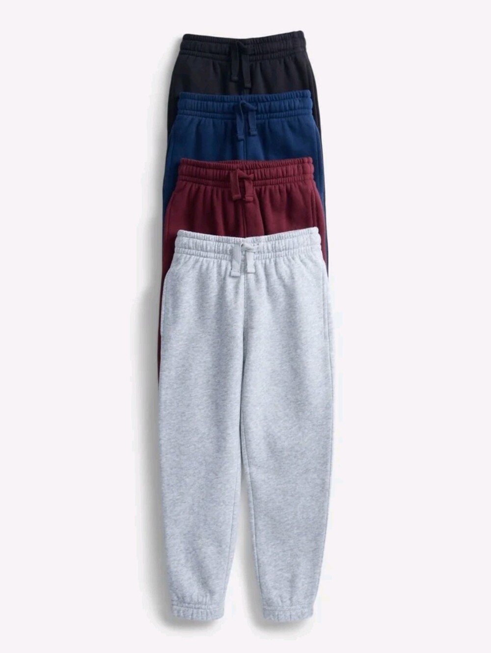 Athletic Works 4 Pack Boys Fleece Jogger Sweatpants, Size 10-12 Husky
